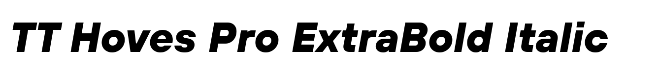 TT Hoves Pro ExtraBold Italic